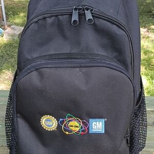 Black GM UAW Logo Carry-on Rolling Backpack